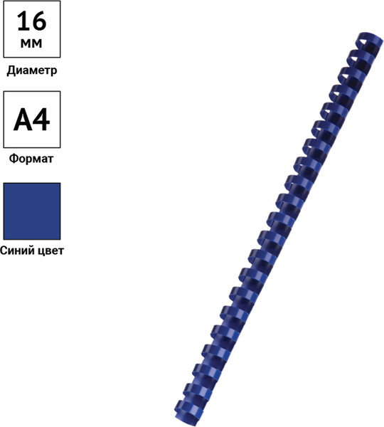 Изображение товара Пружины для переплета OfficeSpace PC8843 (100шт, синий)