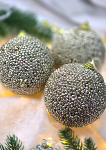 Изображение товара Набор шаров новогодних GrandSiti 3-39172-7 (3шт, шампань)