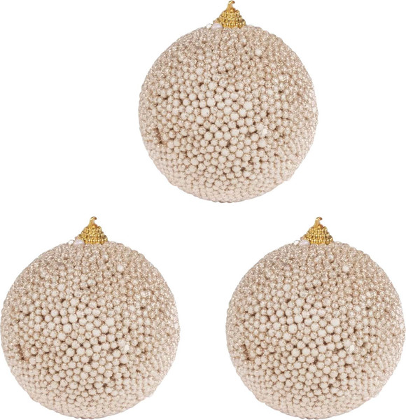 Изображение товара Набор шаров новогодних GrandSiti 3-39172-7 (3шт, шампань)