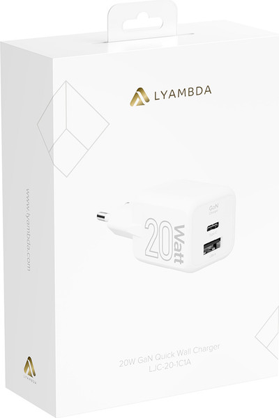 Изображение товара Адаптер питания сетевой Lyambda LJC-20-1C1A (белый)