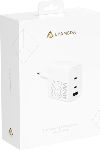 Изображение товара Адаптер питания сетевой Lyambda LJC-65-2C1A (белый)