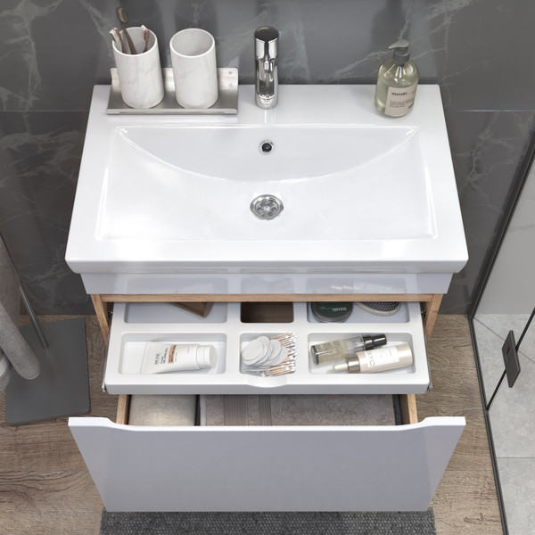 Изображение товара Тумба под умывальник Vigo Grani 700-0-1 / 165 (навесная, дуб золотой)