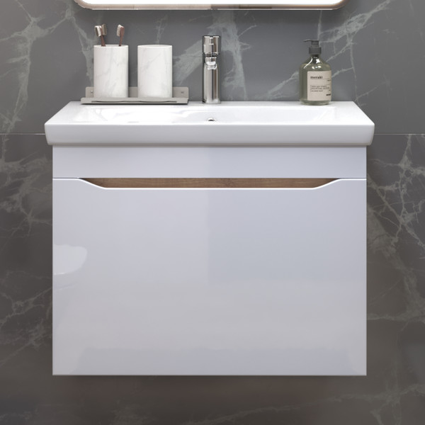 Изображение товара Тумба под умывальник Vigo Grani 700-0-1 / 165 (навесная, дуб золотой)