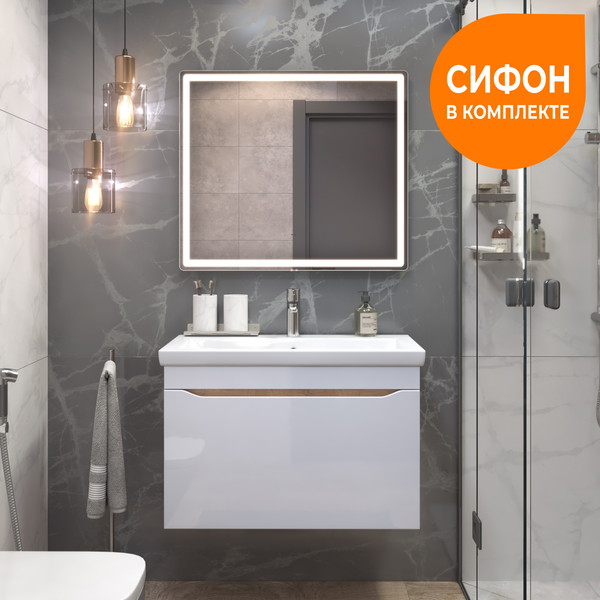 Изображение товара Тумба под умывальник Vigo Grani 800-0-1 / 166 (навесная, дуб золотой)