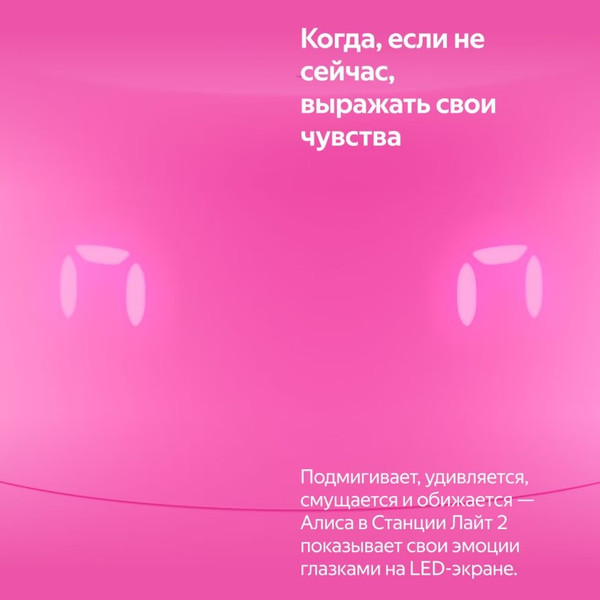 Изображение товара Умная колонка Яндекс Станция Лайт 2 YNDX-00026PNK (розовый) + ПЗУ Яндекс YNDX-00651
