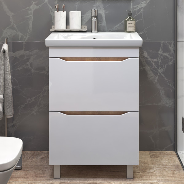 Изображение товара Тумба под умывальник Vigo Grani 600-0-2 / 201 (дуб золотой)