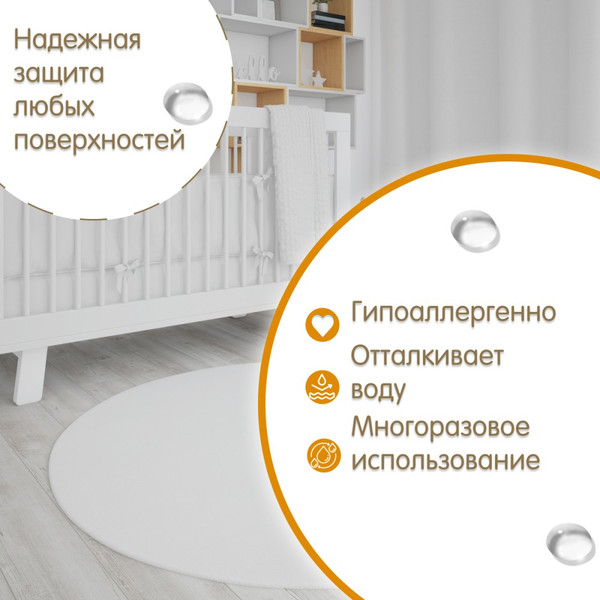 Изображение товара Клеенка детская Inseense Подкладная с ПВХ покрытием / Ins071kl11 (желтый)