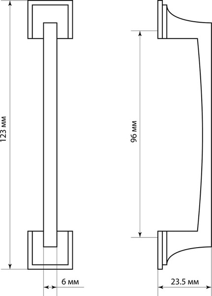 Изображение товара Ручка для мебели StahlBuro C2526-128 (2шт, состаренное серебро)