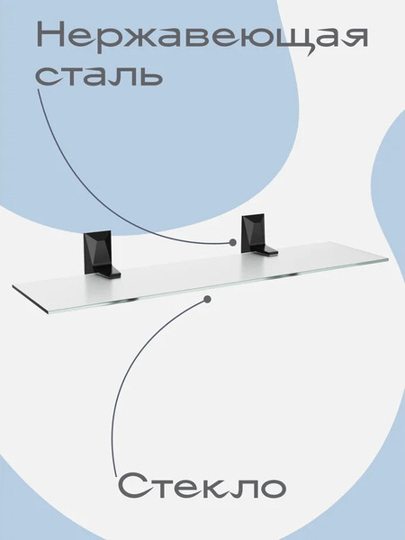 Изображение товара Полка для ванной KLEBER Ice KLE-ICE034BL (черный)