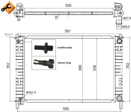 Изображение товара Радиатор системы охлаждения NRF 53021