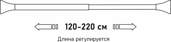 Изображение товара Карниз для ванны FORA FOR-ROD-220IGR (серый)