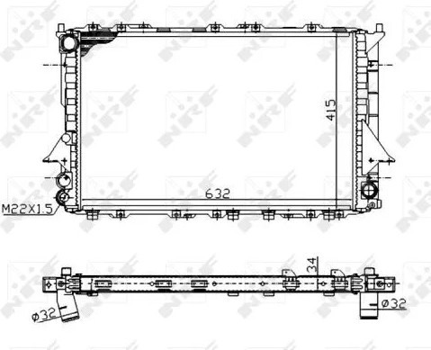 Изображение товара Радиатор системы охлаждения NRF 51320A