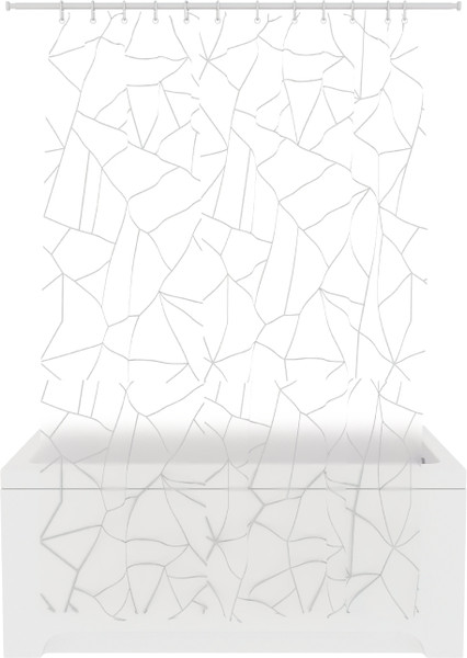 Изображение товара Шторка-занавеска для ванны FORA Peva Silver Glass FOR-PV15