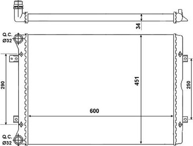 Изображение товара Радиатор системы охлаждения NRF 53022