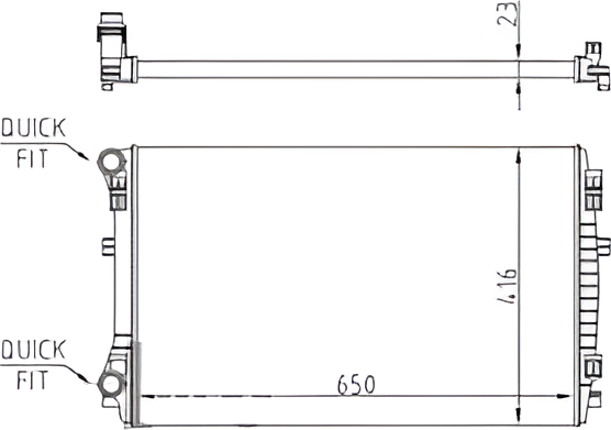 Изображение товара Радиатор системы охлаждения Loro 053-017-0044