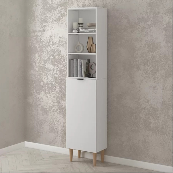 Изображение товара Стеллаж Monofix Одос с одной дверцей (белый)