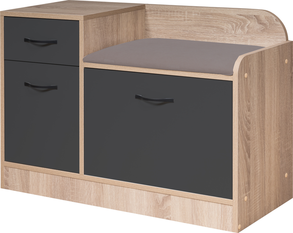 Изображение товара Тумба в прихожую Мебель-Класс Порто-7 (дуб сонома/антрацит, правая)