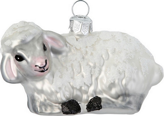 Изображение товара Елочная игрушка Inge's Christmas Figural Glass Ornaments. Овечка лежащая / 64861H120