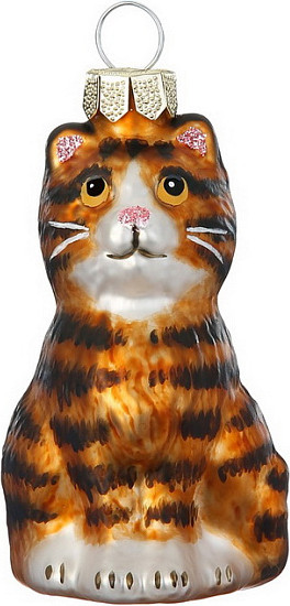 Изображение товара Елочная игрушка Inge's Christmas Figural Glass Ornaments. Кот / 64865H120