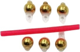 Изображение товара Набор бусин рыболовных Yaman Латунь 3.2мм Подвеска короткая (6шт, золотой)