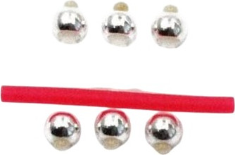 Изображение товара Набор бусин рыболовных Yaman Латунь 4мм Подвеска короткая / Я-МБ21 (6шт, серебряный)