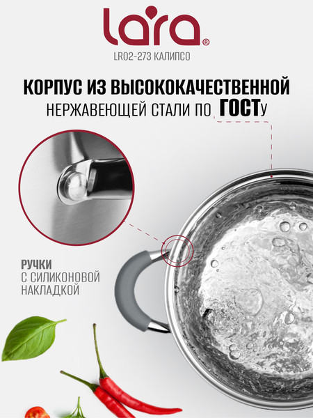 Изображение товара Кастрюля Lara Калипсо LR02-273