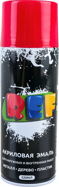 Изображение товара Эмаль REF Акриловая универсальная REF-0023 (520мл, алый)