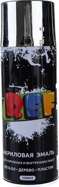Изображение товара Эмаль REF Акриловая универсальная REF-3012 (520мл, хром)