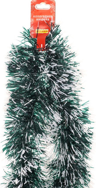 Изображение товара Мишура Miland НУ-5468 (зеленый/заснеженные кончики)