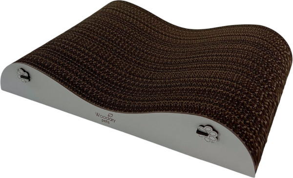 Изображение товара Лежанка-когтеточка Woodary Волна / 4006 (белый)