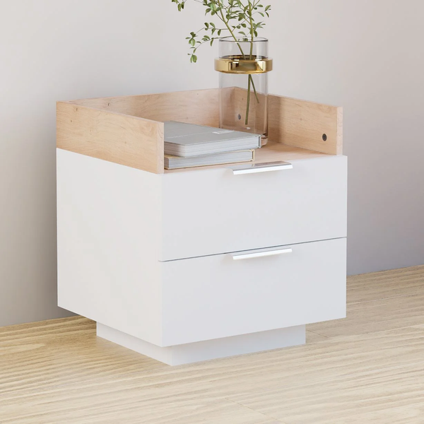 Изображение товара Прикроватная тумба Dipriz Melamine Д.20055.1 (белый/артизан)