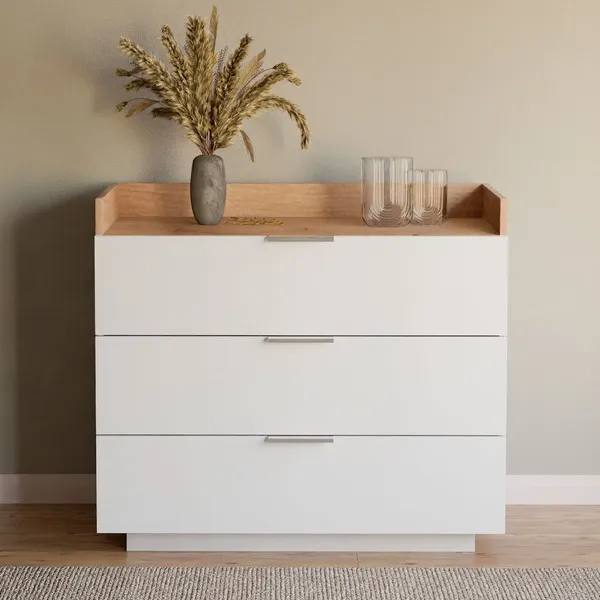 Изображение товара Комод Dipriz Melamine Д.20056.1 (белый/артизан)