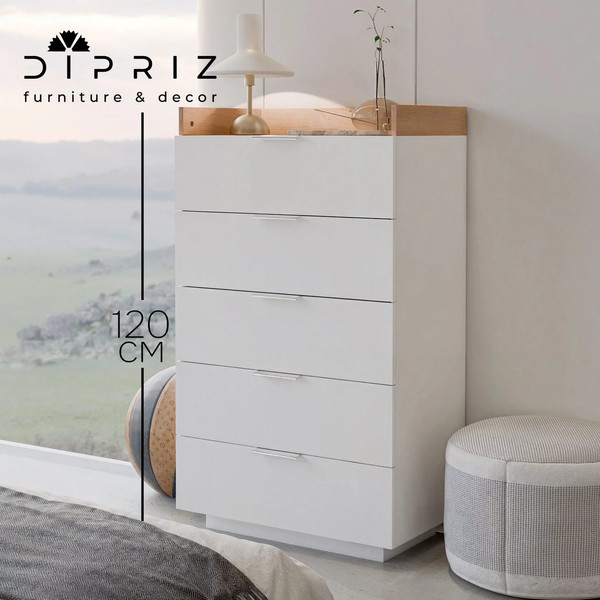 Изображение товара Комод Dipriz Melamine Д.20057.1 (белый/артизан)