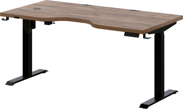 Изображение товара Стол с подъемным механизмом Millwood Подъемный Смарт с вырезом 160x80 (дуб табачный Craft/металл черный)
