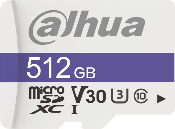 Изображение товара Карта памяти Dahua 512GB MicroSD C10/U3/V30 FAT32 (DHI-TF-C100/512GB)