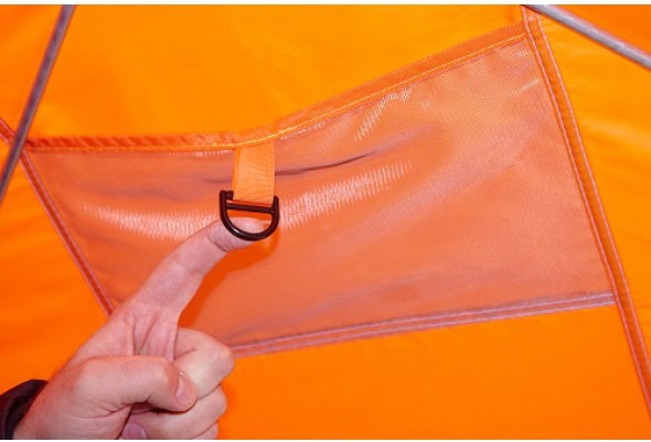 Изображение товара Палатка Митек Нельма Куб-1 с полом без лунок (оранжевый бежевый/хаки)