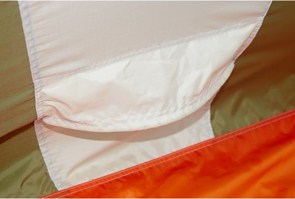 Изображение товара Палатка Митек Нельма Куб-1 с полом без лунок (оранжевый бежевый/хаки)