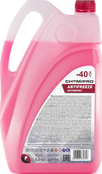Изображение товара Антифриз Chemipro Asia Р-ОАТ Готовый -40 / CH150 (5л, красный)