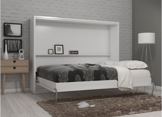 Изображение товара Шкаф-кровать трансформер Макс Стайл Wave 36мм 140x200 (белый классический W960 ST7)