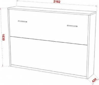 Изображение товара Шкаф-кровать трансформер Макс Стайл Wave 36мм 140x200 (серый асфальт U732 ST9)