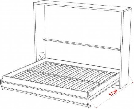 Изображение товара Шкаф-кровать трансформер Макс Стайл Wave 36мм 140x200 (серый асфальт U732 ST9)