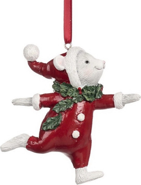 Изображение товара Елочная игрушка Goodwill Xmas 2024 Мышь в красном. Две пуговки / D 43215_1