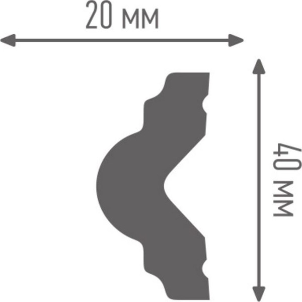 Изображение товара Молдинг ПЛИНТЭКС Высокопрочный ART М2 40/20