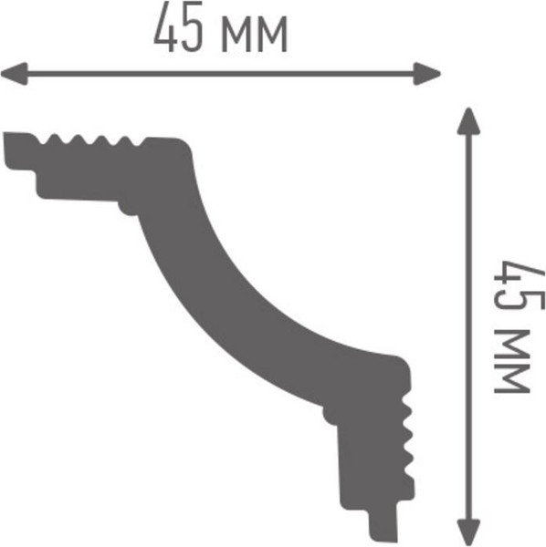 Изображение товара Плинтус потолочный ПЛИНТЭКС K 45/45