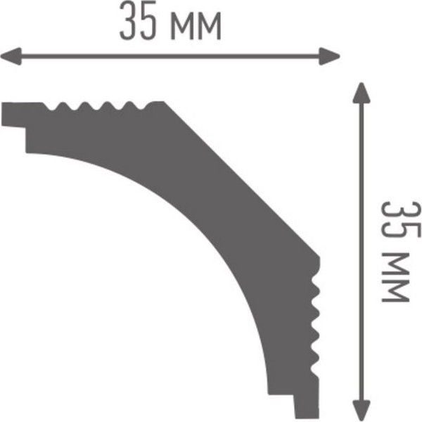 Изображение товара Плинтус потолочный ПЛИНТЭКС N 35/35