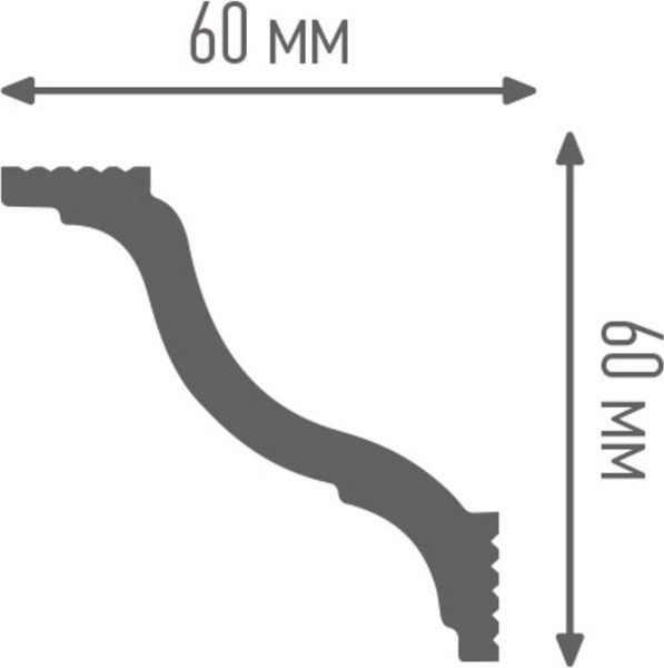 Изображение товара Плинтус потолочный ПЛИНТЭКС W 60/60
