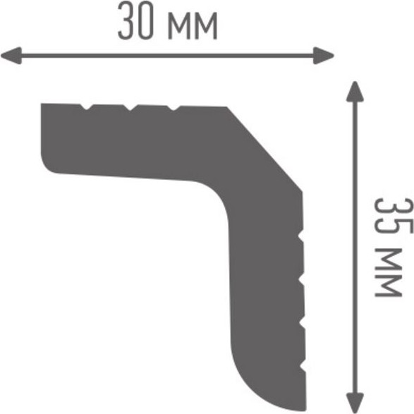 Изображение товара Уголок для потолочного плинтуса ПЛИНТЭКС Внутренний C 30/35