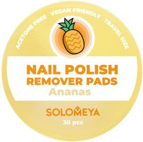 Изображение товара Салфетки для снятия лака Solomeya Pads Acetone Free Ананас / 14-2117 (30шт)
