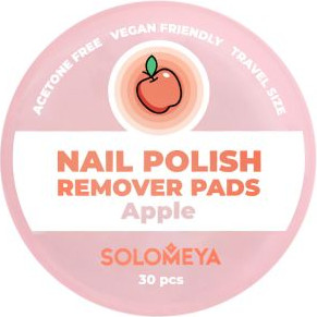 Изображение товара Салфетки для снятия лака Solomeya Pads Acetone Free Яблоко / 14-2119 (30шт)