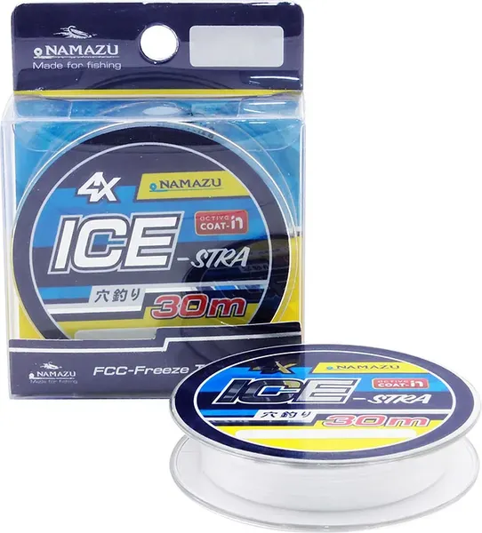 Изображение товара Леска плетеная Namazu Ice-Stra 4Х 30м 0.14мм / NIS30-0.14 (9.1кг, белый)